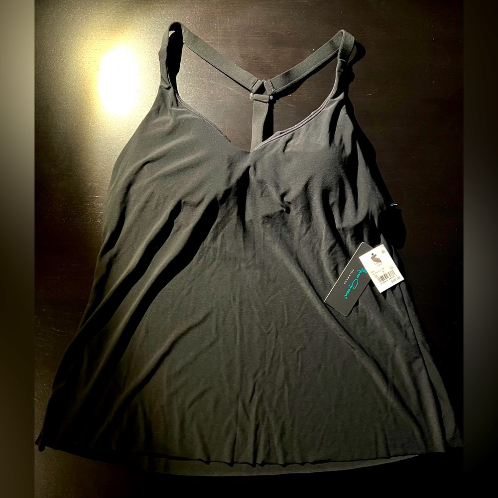 Aqua Green brand V-Neck Racerback Tankini Top with UPF 50 protection